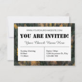 Green Forest Church Invitation Kaart (Voorkant)