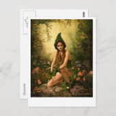 Green Forest Elf Briefkaart (Voorkant / Achterkant)