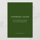 Green forest fern, Earth Day Card (Achterkant)