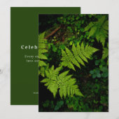 Green forest fern, Earth Day Card (Voorkant / Achterkant)