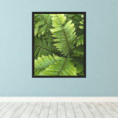 Green Forest Ferns Botanical Canvas Afdruk (Insitu (Houten vloer))