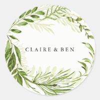 Green Forest Garden Leaf Wreath Wedding
