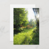 Green Forest Meadow Aangepast Informatiekaartje (Voorkant / Achterkant)