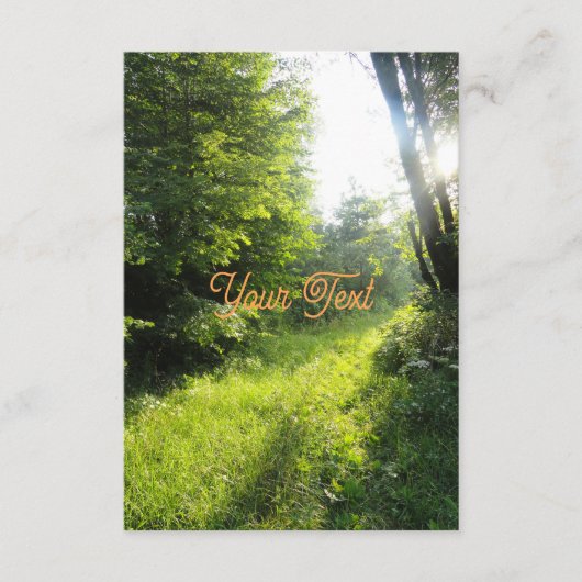 Green Forest Meadow Aangepast Informatiekaartje (Voorkant)