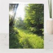 Green Forest Meadow Bedankkaart (Achterkant)