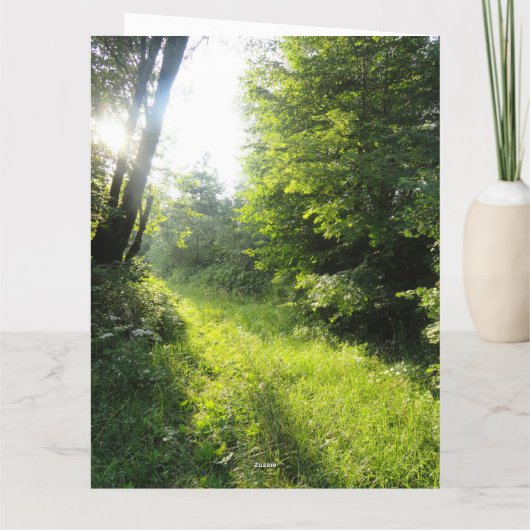 Green Forest Meadow Bedankkaart (Achterkant)