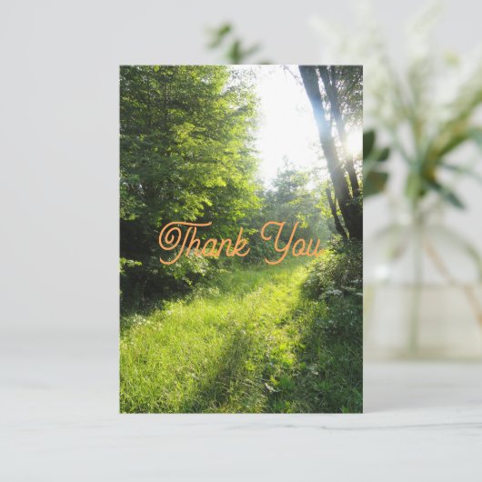 Green Forest Meadow Bedankkaart (Staand voorkant)