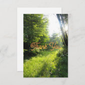 Green Forest Meadow Bedankkaart (Voorkant / Achterkant)