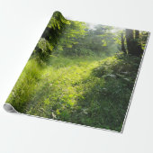 Green Forest Meadow Cadeaupapier (Uitgerold)