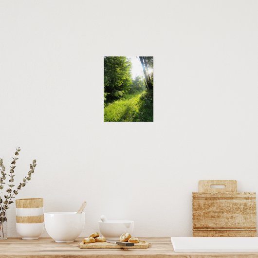 Green Forest Meadow Poster (Keuken)