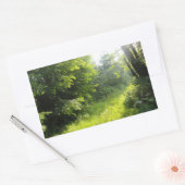 Green Forest Meadow Rechthoekige Sticker (Envelop)