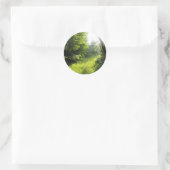 Green Forest Meadow Ronde Sticker (Tas)