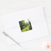 Green Forest Meadow Vierkante Sticker (Envelop)
