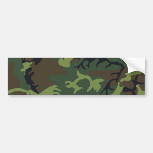 Green Forest Militaire Camo Bumpersticker