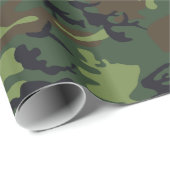 Green Forest Militaire Camo Cadeaupapier (Rol Hoek)