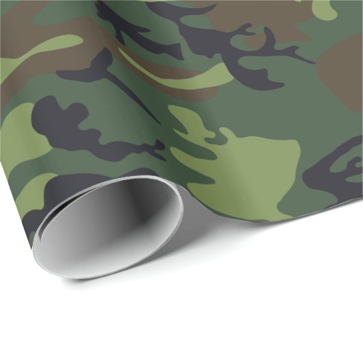 Green Forest Militaire Camo Cadeaupapier (Rol Hoek)