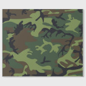 Green Forest Militaire Camo Cadeaupapier (Vlak)