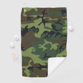 Green Forest Militaire Camo Golfhanddoek (Insitu)