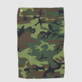 Green Forest Militaire Camo Golfhanddoek (Voorkant)