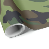 Green Forest Militaire Camo Jachtpatroon Cadeaupapier (Rol Hoek)