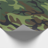 Green Forest Militaire Camo Jachtpatroon Cadeaupapier (Hoek)