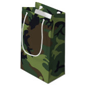 Green Forest Militaire Camo Klein Cadeauzakje (Achterkant Gekanteld)
