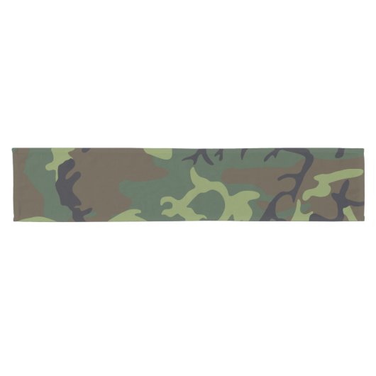 Green Forest Militaire Camo Korte Tafelloper (Horizontaal)
