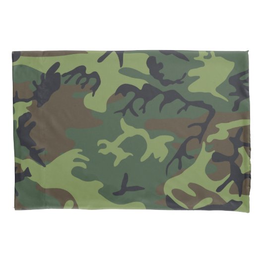 Green Forest Militaire Camo Kussensloop (Voorkant)