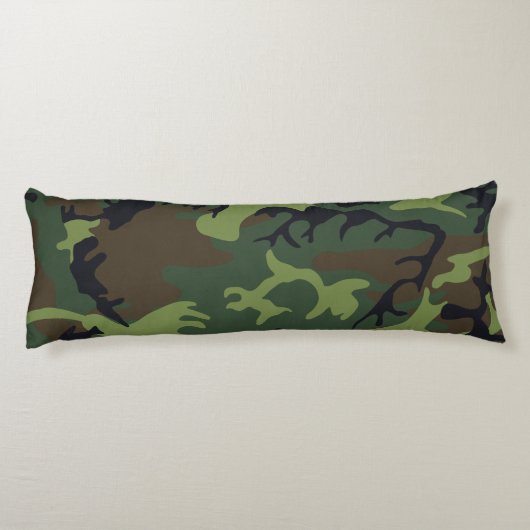 Green Forest Militaire Camo Lichaamskussen (Achterkant)