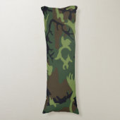 Green Forest Militaire Camo Lichaamskussen (Voorkant Verticaal)