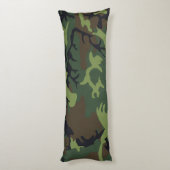 Green Forest Militaire Camo Lichaamskussen (Achterkant (Verticaal))