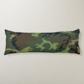 Green Forest Militaire Camo Lichaamskussen (Voorkant)