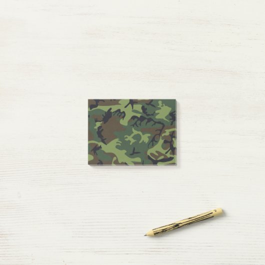 Green Forest Militaire Camo Post-it® Notes (Op bureau)