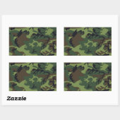 Green Forest Militaire Camo Rechthoekige Sticker (Vel)