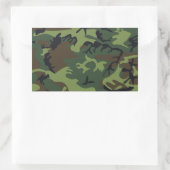 Green Forest Militaire Camo Rechthoekige Sticker (Tas)