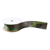 Green Forest Militaire Camo Satijnen Lint (Spoel)