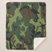 Green Forest Militaire Camo Sherpa Deken (Voorkant)