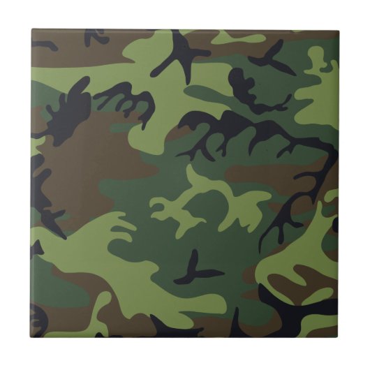 Green Forest Militaire Camo Tegeltje (Voorkant)