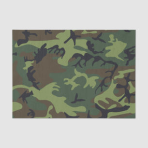 Green Forest Militaire Camo Tissuepapier