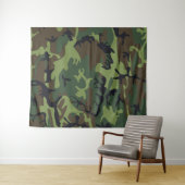 Green Forest Militaire Camo Wandkleed (In Situ (horizontaal))