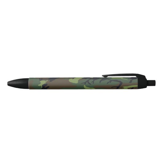 Green Forest Militaire Camo Zwarte Inkt Pen (Bovenkant)