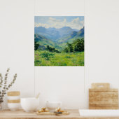 Green Forest Peaks Fine Art | Impressionisme Poster (Keuken)