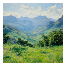 Green Forest Peaks Fine Art | Impressionisme