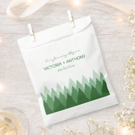 Green Forest Range Woodland bruiloft Bedankzakje
