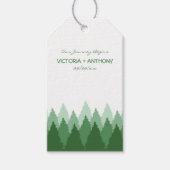 Green Forest Range Woodland bruiloft Cadeaulabel (Voorkant)