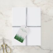 Green Forest Range Woodland bruiloft Cadeaulabel (Met Touw)