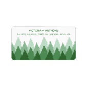 Green Forest Range Woodland bruiloft Etiket (Voorkant)