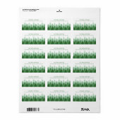 Green Forest Range Woodland bruiloft Etiket (Full Sheet)