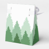 Green Forest Range Woodland bruiloft gunst box Bedankdoosjes (Achterkant)