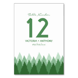 Green Forest Range Woodland bruiloft Kaart